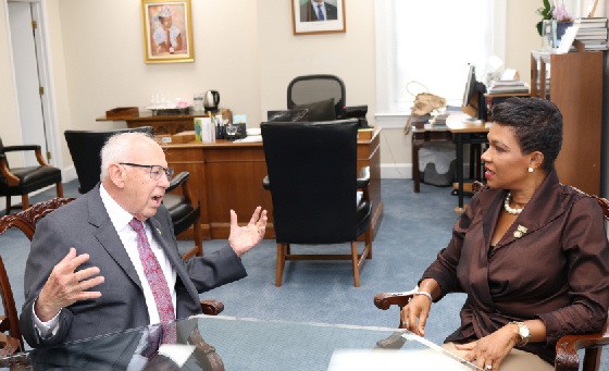 U.S. Ambassador Designate to Jamaica, Donald R. Tapia and the Jamaican Ambassador, Audrey Marks