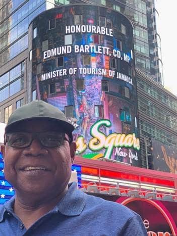 Times Square NYC Welcomes Jamaica's Minister of Tourism, Hon. Edmund Bartlett