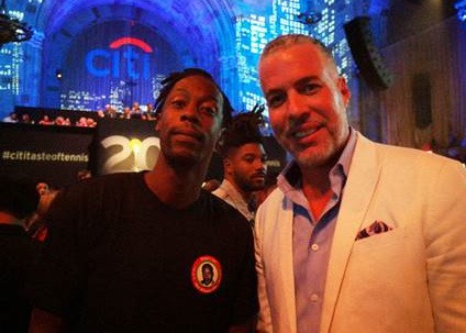 Philip Rose (right), Regional Director – Northeast USA poses with French tennis star, Gaël Monfils at Citi Taste of Tennis New York