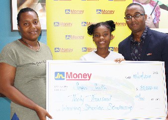 Students in Jamaica receive scholarships from JN Money with Horace Hinds