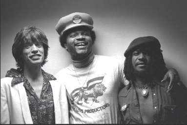 Copeland Forbes with Mick Jagger and Sly Dunbar