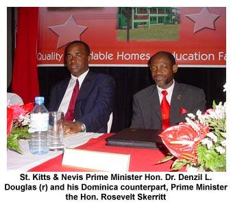 Dr Douglas congratulates Prime Minister Skerrit on election victory in Dominica