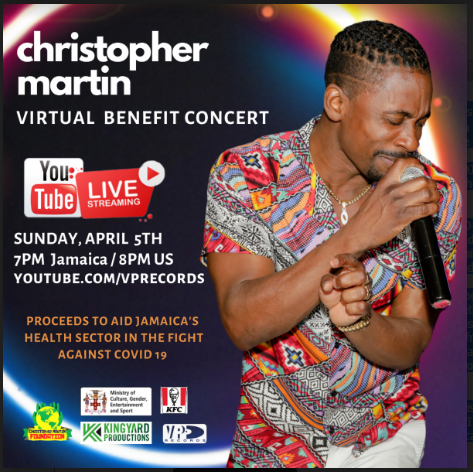 Christopher Martin Presents Live Stream Performance on VP Records YouTube Page