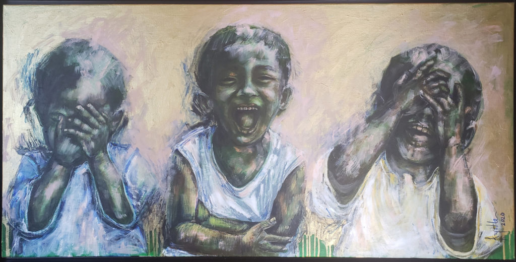 Jamaican artist Krystle Sabdul’s “Boys Laughing” will be featured in “The Island Imprint: The Art and History of the Caribbean Community in Broward County