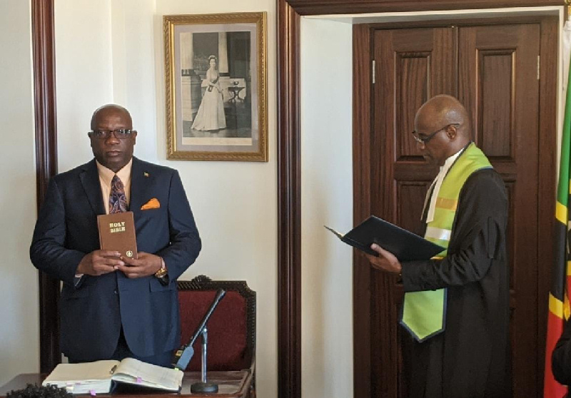 Dr. The Hon.Timothy Harris Sworn in for a Second Term as Prime Minister of St. Kitts and Nevis