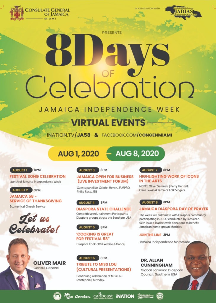 South Florida Events in Celebration of Jamaica’s 58th Independence Celebration 