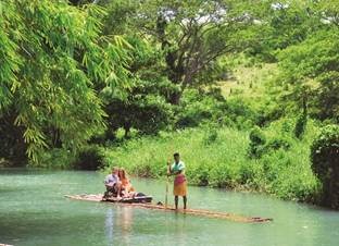Rafting on the Martha Brae, one of Jamaica’s Diverse Natural Attractions