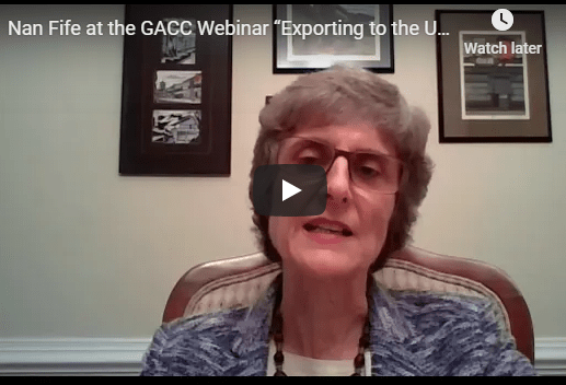Nan Fife at the GACC Webinar “Exporting to the US from Guyana" 
