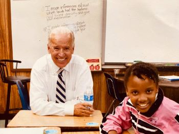 Werley Nortreus's little sister with Joe Biden