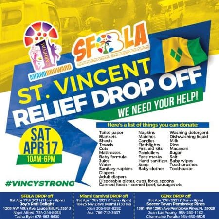 South Florida Caribbean Strong Hurricane Relief Effort for St. Vincent