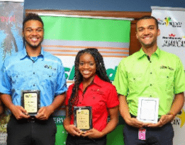  2018 GraceKennedy Jamaican Birthright Interns. L-R: Anastacia Davis, Joshua Tulloch, Kayla Green and Keean Nembhard.