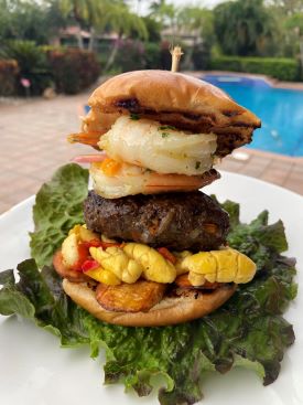 Chef Balo Jerk Burger with Ackee 
