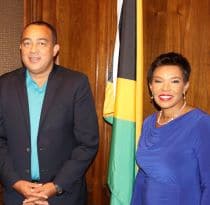 Health and Wellness Minister Dr. Christopher Tufton Jamaica’s Ambassador to the United States, Audrey P. Marks