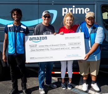 United Way Of Broward County Receives $150,000 From Amazon