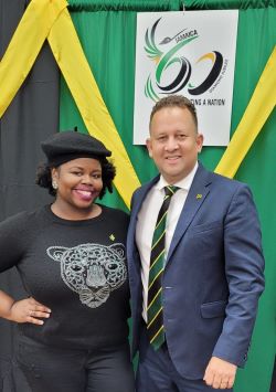 Ashley Moncrieffe Delighted With her Jamaican Citizenship at 'Back To My Roots' Ceremony with Consul General Oliver Mair