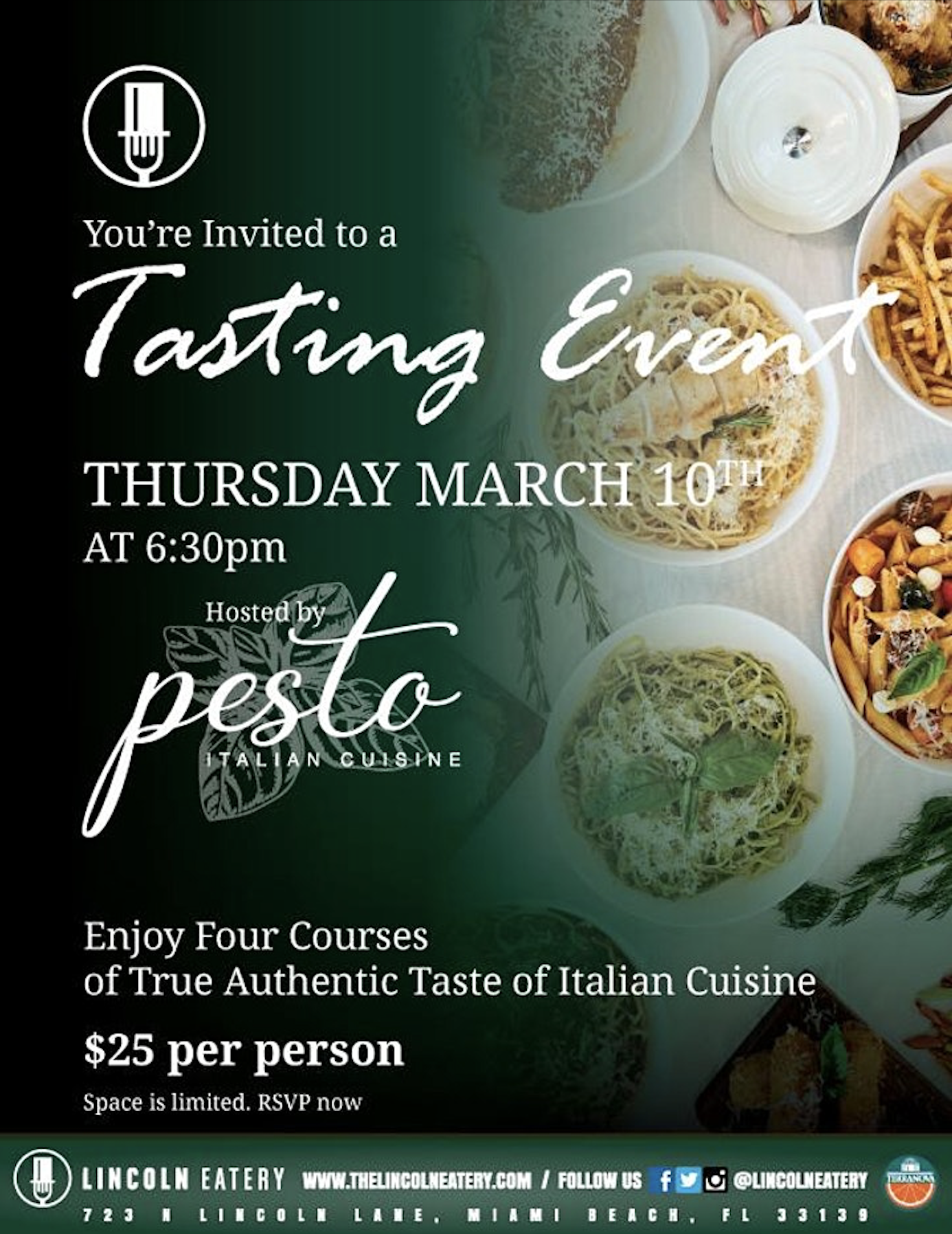 Tasting Event Hosted by PESTO Italian Cuisine