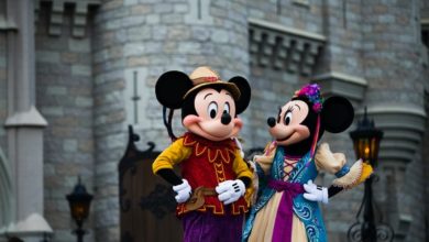 Mickey and Minnie Mouse at Disney World Magic Kingdom
