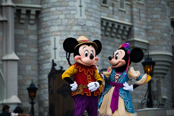 Mickey and Minnie Mouse at Disney World Magic Kingdom