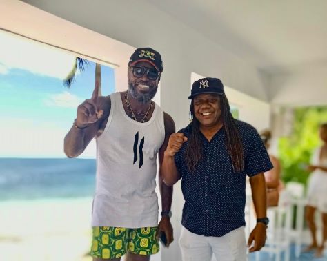Chris Gayle and Sean Edwards