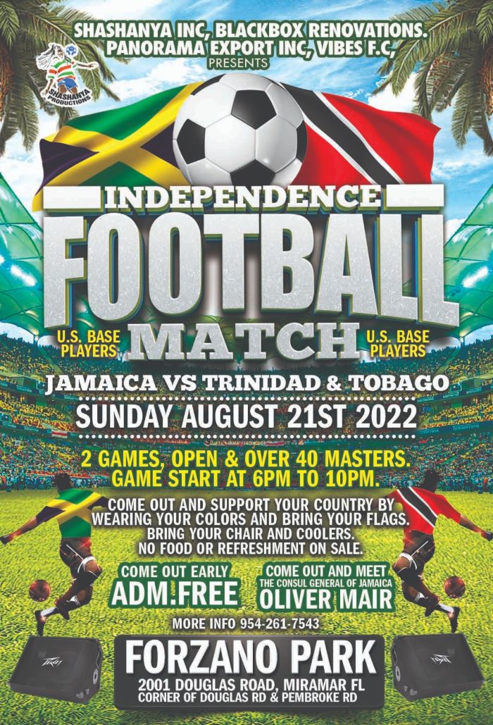 Independence Football Match - Jamaica vs Trinidad & Tobago