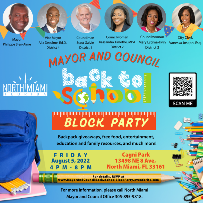 North Miami Mayor and Council Back to School Block Party