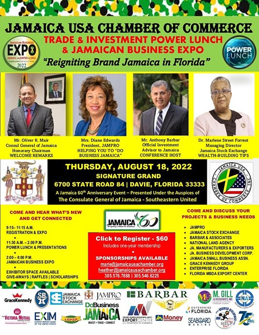 Jamaica USA Chamber Trade & Investment Power Lunch & Expo