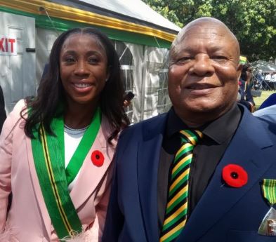 Shelly-Ann Fraser-Pryce and Anthony Chips Richards