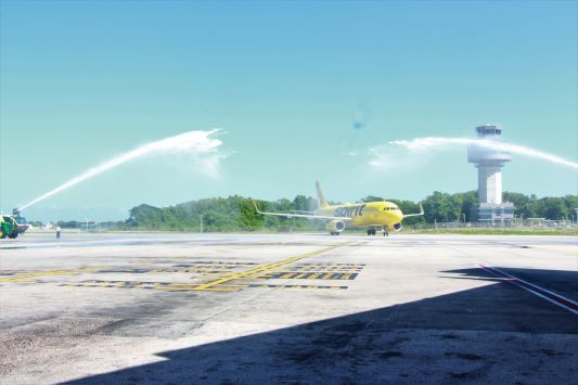 Spirit Airlines’ flight from Hartford arrived at the Sangster International Airport (MBJ) in Montego Bay