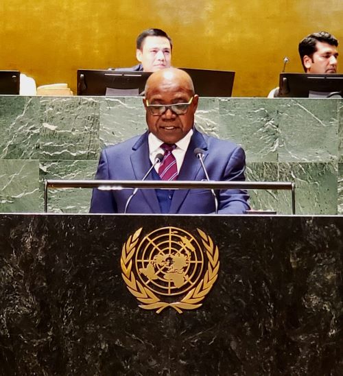 Jamaica’s Minister of Tourism, the Hon. Edmund Bartlett, at the United Nations General Assembly for the adoption of the resolution on Global Tourism Resilience Day