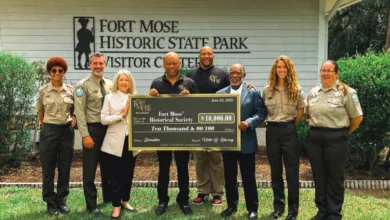 Victor G. Harvey Presents $10,000 Donation to the Fort Mose’ Historical Society