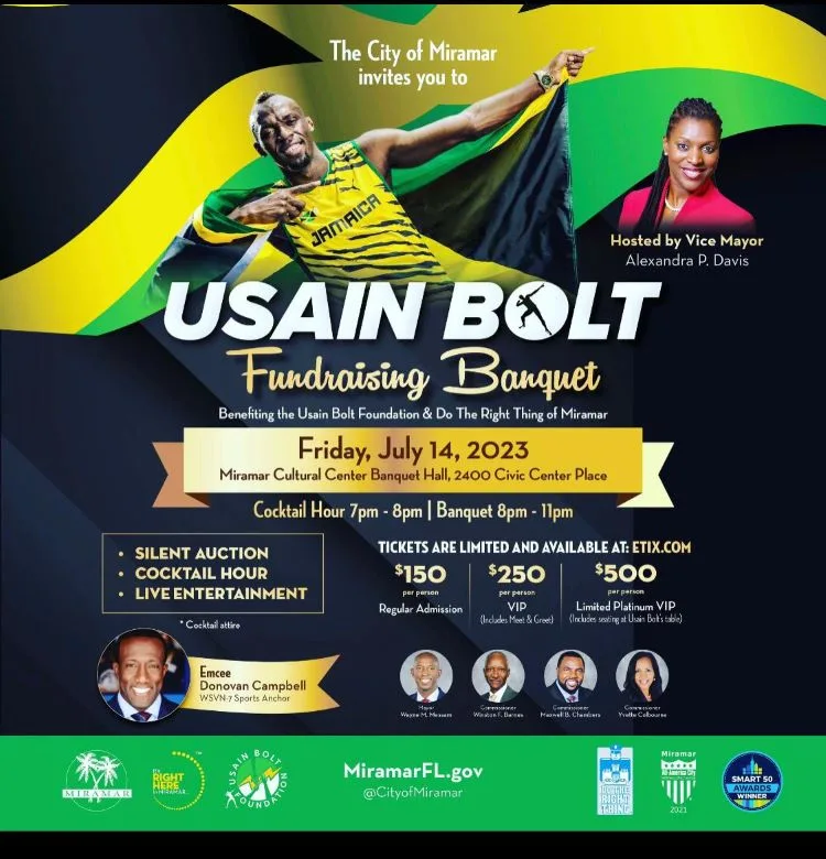City of Miramar Presents Usain Bolt Fundraising Banquet