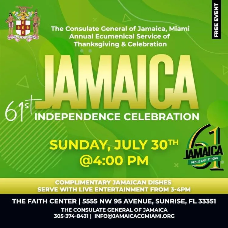 Jamaica's 61st Anniversary of Independence Annual Thanksgiving Service and Celebration