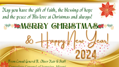 Consulate General of Jamaica, Miami 2023 Christmas-New Year’s Message