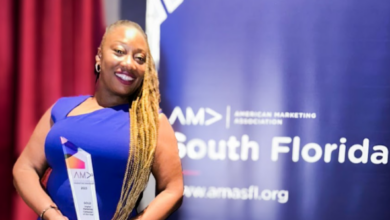 Founder and CEO Lasana Smith receives the "Digital Marketing Campaign of the Year" award