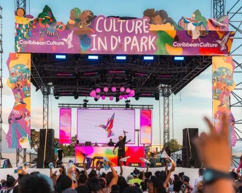 The massive crowd that gathered for the Caribbean Airlines “Culture in D’ Park” at Nelson Mandela Park on Saturday 3 February 2023.