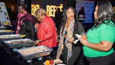 Guests of the Jamaica Tourist Board enjoying food, cocktails and mingling ahead of the private screening of ‘Bob Marley: One Love’ in NYC.