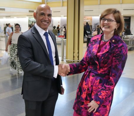 Jamaica’s ambassador to the United States Antony Anderson, Ms. Nan Kenkelly